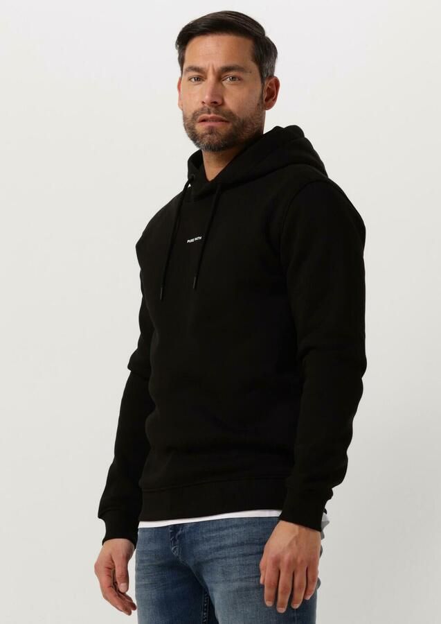 PURE PATH Heren Truien & Vesten Essential Logo Hoodie Zwart - Foto 4