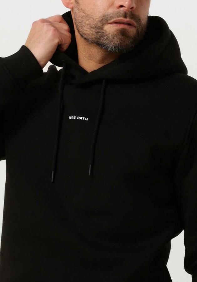 PURE PATH Heren Truien & Vesten Essential Logo Hoodie Zwart - Foto 2
