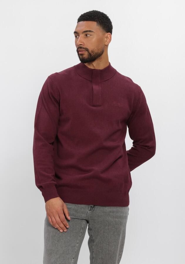 PURE PATH Heren Truien & Vesten Light Weight Hidden Half-zip Bordeaux