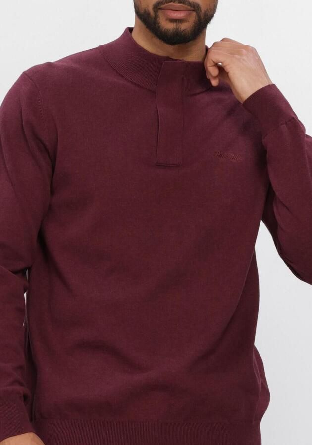 PURE PATH Heren Truien & Vesten Light Weight Hidden Half-zip Bordeaux - Foto 3