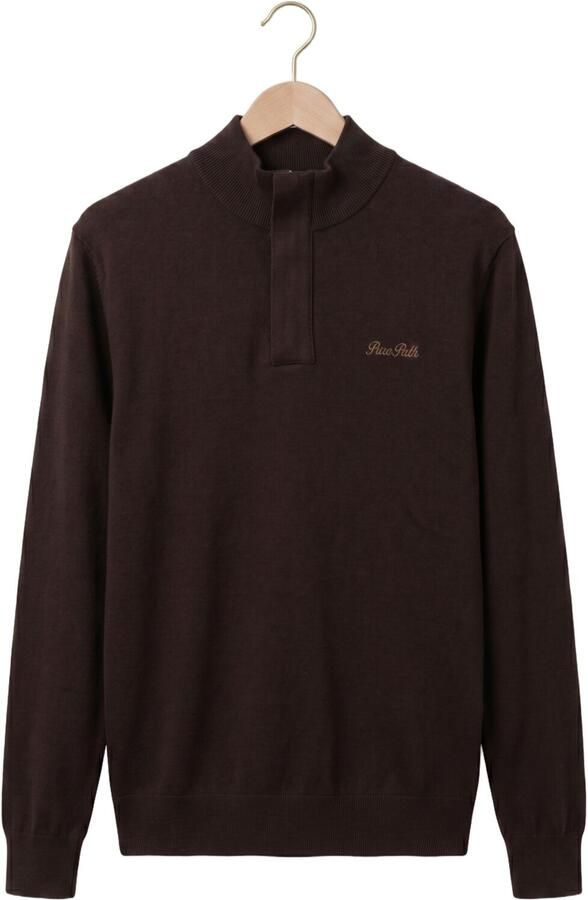 PURE PATH Heren Truien & Vesten Light Weight Hidden Half-zip Bruin - Foto 4