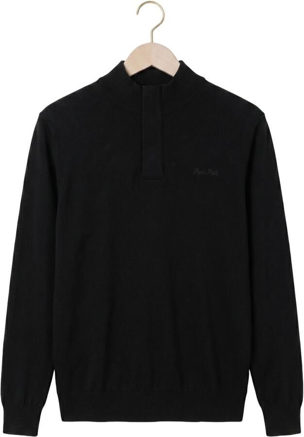 PURE PATH Heren Truien & Vesten Light Weight Hidden Half-zip Zwart - Foto 4