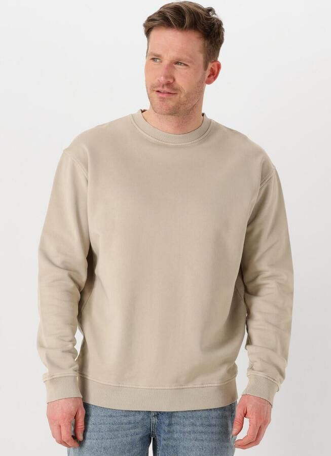 PURE PATH Heren Truien & Vesten Loose Fit Crewneck Ls Sweaters Beige - Foto 4