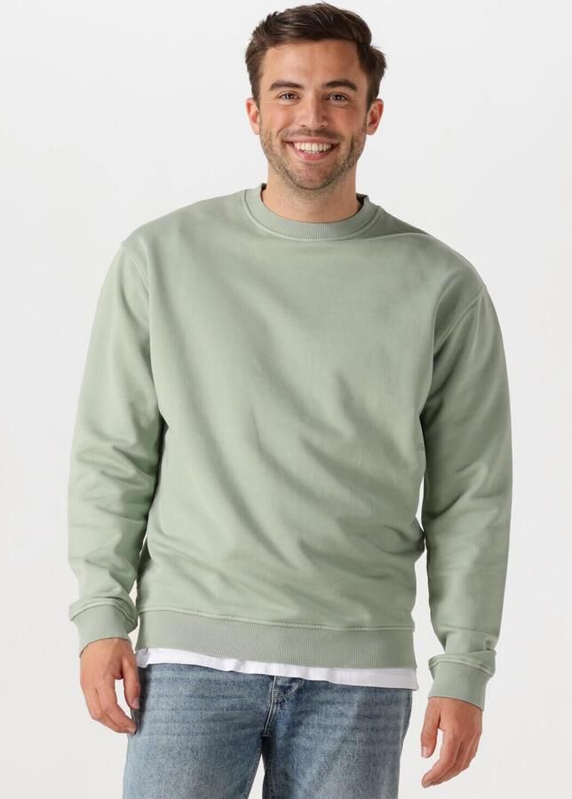 PURE PATH Heren Truien & Vesten Loose Fit Crewneck Ls Sweaters Mint - Foto 4
