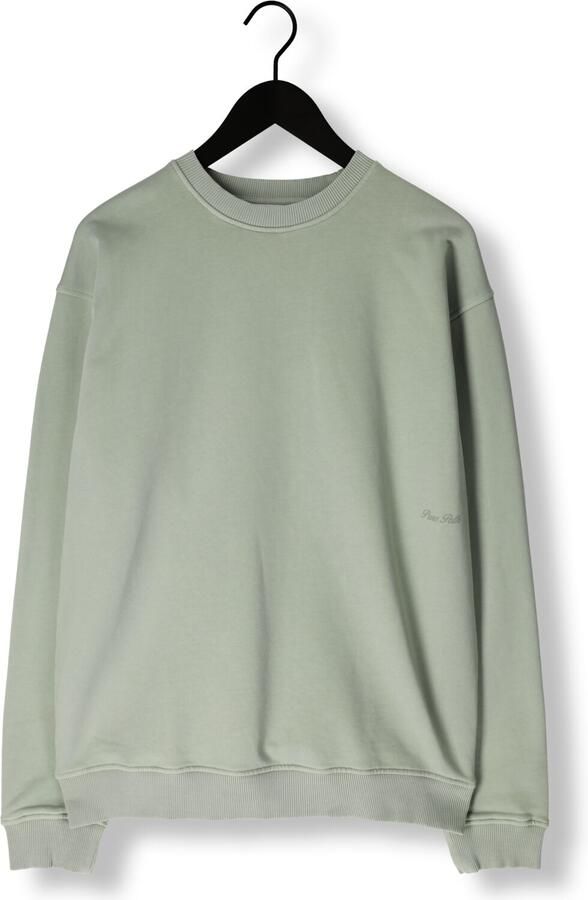 PURE PATH Heren Truien & Vesten Loose Fit Crewneck Ls Sweaters Mint - Foto 3