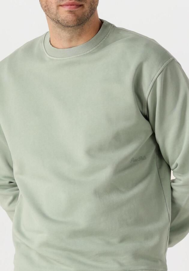 PURE PATH Heren Truien & Vesten Loose Fit Crewneck Ls Sweaters Mint - Foto 2