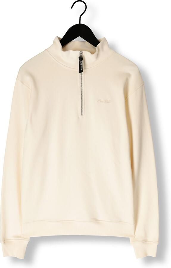 PURE PATH Heren Truien & Vesten Loose Fit Half Zip Ls Sweaters Creme - Foto 3