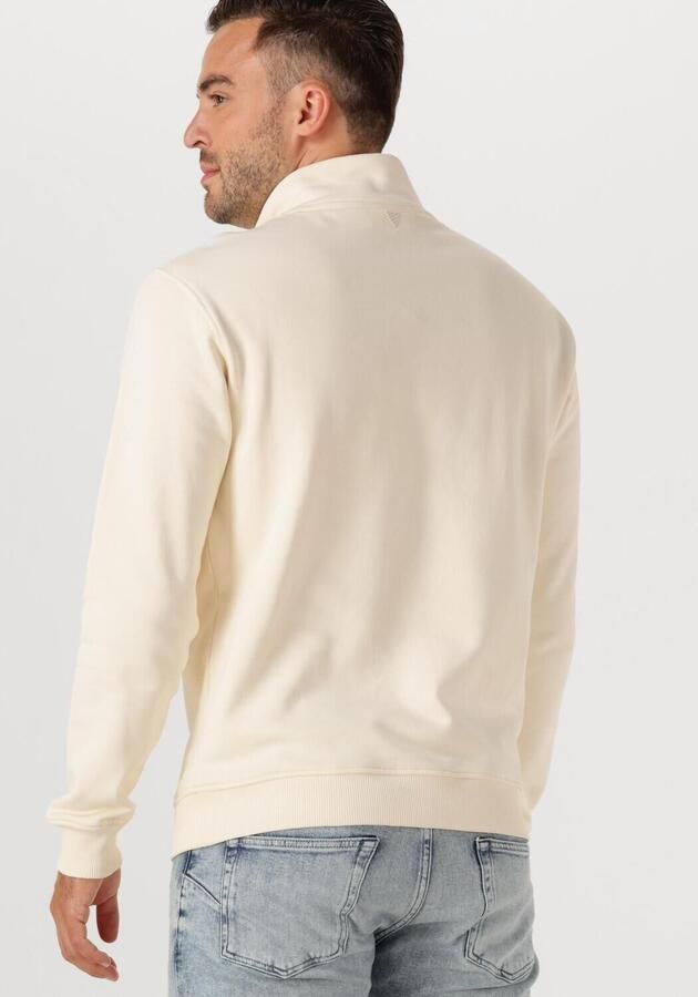 PURE PATH Heren Truien & Vesten Loose Fit Half Zip Ls Sweaters Creme
