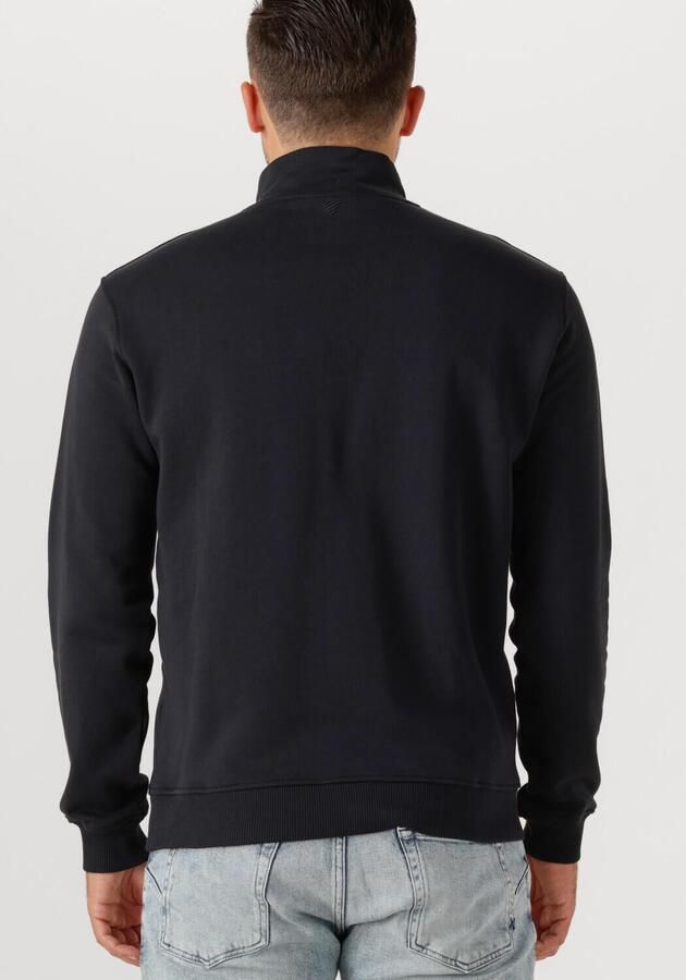 PURE PATH Heren Truien & Vesten Loose Fit Half Zip Ls Sweaters Donkerblauw