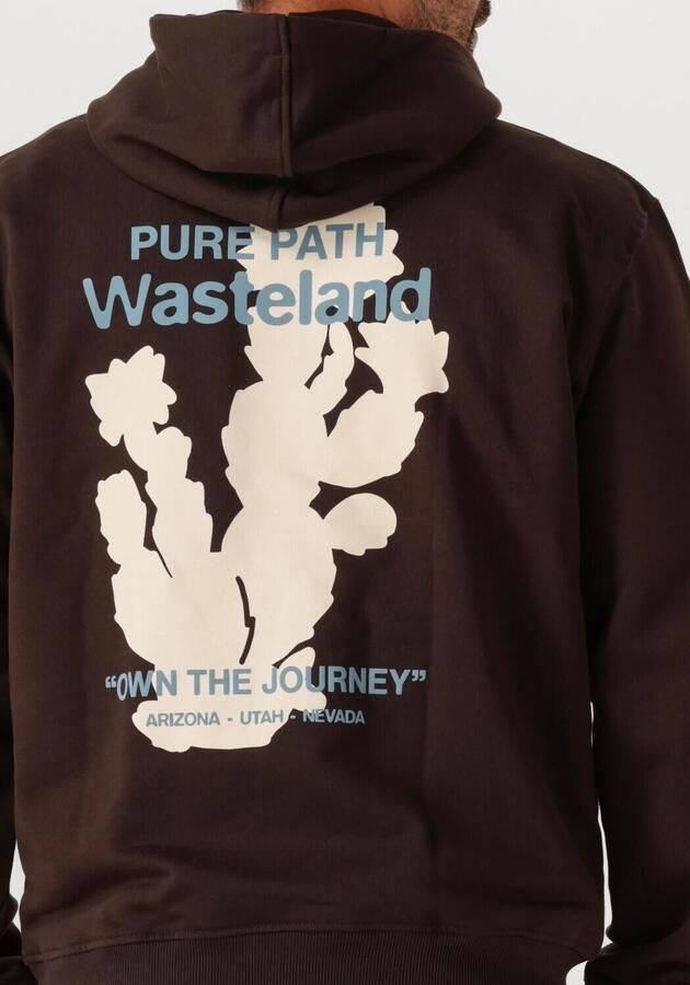 PURE PATH Heren Truien & Vesten Loose Fit Hoodie Ls Sweaters Bruin - Foto 2