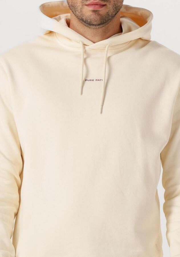 PURE PATH Heren Truien & Vesten Loose Fit Hoodie Ls Sweaters Gebroken Wit