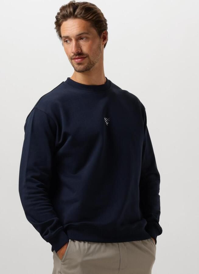 PURE PATH Heren Truien & Vesten Loose Fit Sweaters Crewneck305 Donkerblauw - Foto 4
