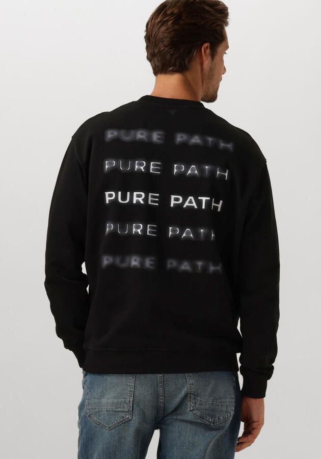 PURE PATH Heren Truien & Vesten Loose Fit Sweaters Crewneck305 Zwart