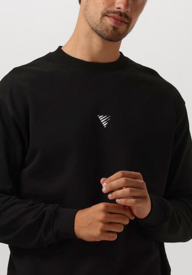 PURE PATH Heren Truien & Vesten Loose Fit Sweaters Crewneck305 Zwart - Foto 2