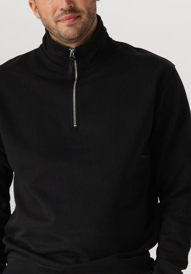PURE PATH Heren Truien & Vesten Loose Fit Sweaters Halfzip319 Zwart - Foto 2