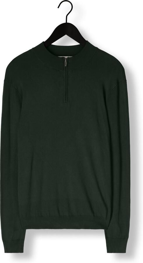 PURE PATH Heren Truien & Vesten Regular Fit Half Zip Knitwear Donkergroen - Foto 3