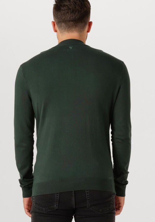 PURE PATH Heren Truien & Vesten Regular Fit Half Zip Knitwear Donkergroen