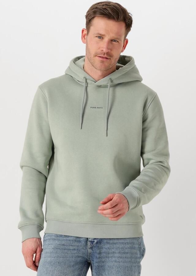 PURE PATH Heren Truien & Vesten Regular Fit Hoodie Ls Sweaters Groen - Foto 4