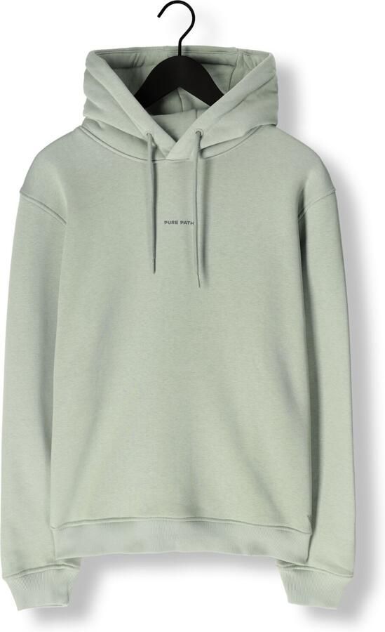 PURE PATH Heren Truien & Vesten Regular Fit Hoodie Ls Sweaters Groen - Foto 3