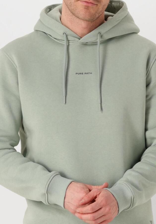 PURE PATH Heren Truien & Vesten Regular Fit Hoodie Ls Sweaters Groen - Foto 2