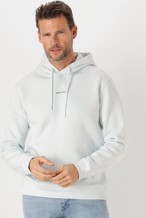 PURE PATH Heren Truien & Vesten Regular Fit Hoodie Ls Sweaters Wit - Foto 4