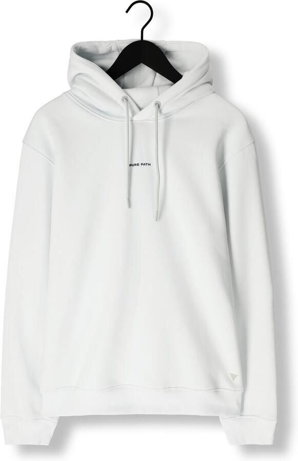 PURE PATH Heren Truien & Vesten Regular Fit Hoodie Ls Sweaters Wit - Foto 3