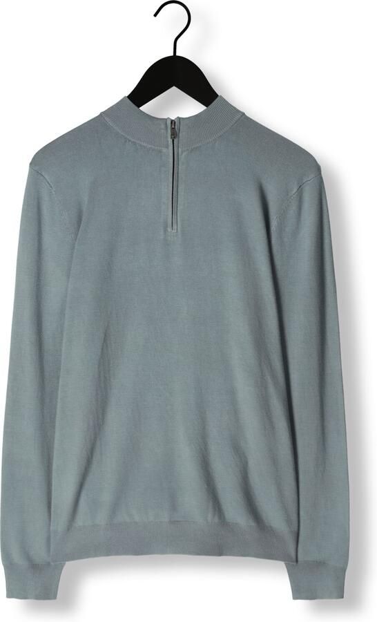 PURE PATH Heren Truien & Vesten Regular Fit Knitwear Halfzip803 Blauw - Foto 3