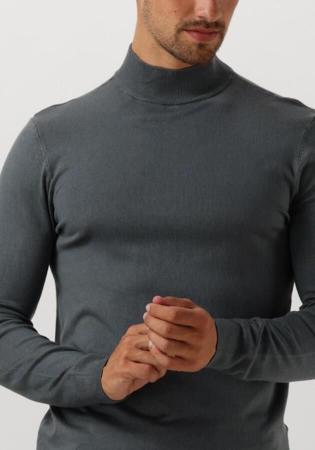 PURE PATH Heren Truien & Vesten Regular Fit Knitwear Mockneck801 Blauw - Foto 2
