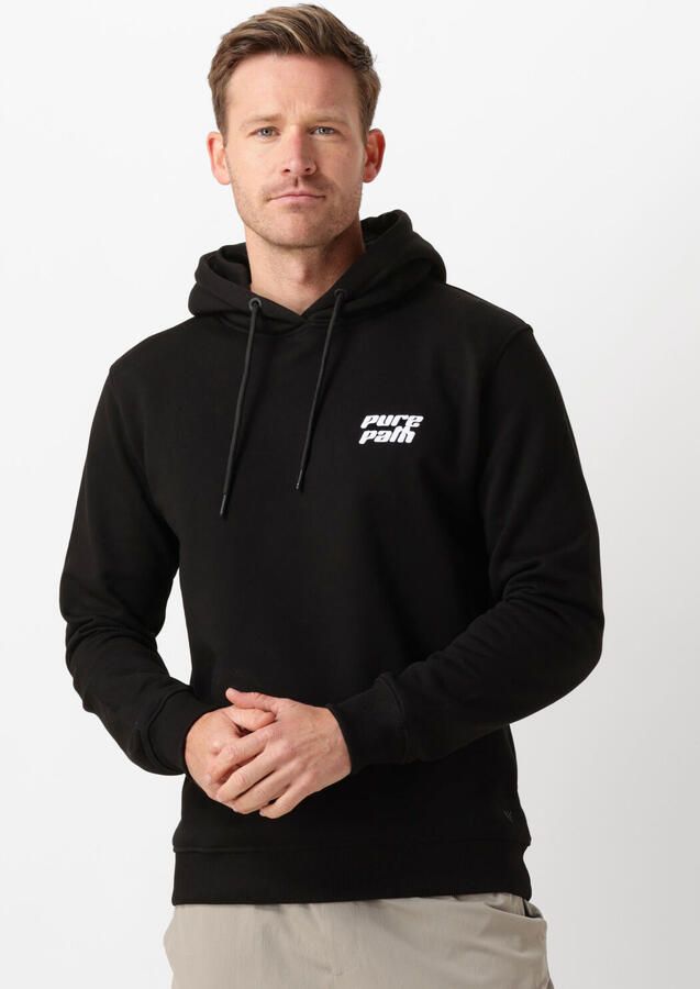 PURE PATH Heren Truien & Vesten Regular Fit Sweaters Hoodie302 Zwart - Foto 4