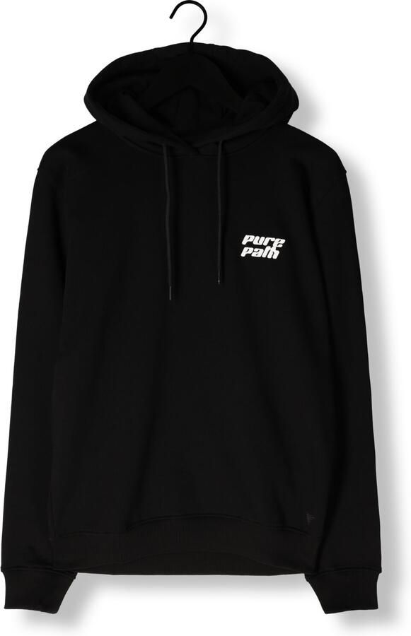 PURE PATH Heren Truien & Vesten Regular Fit Sweaters Hoodie302 Zwart - Foto 3
