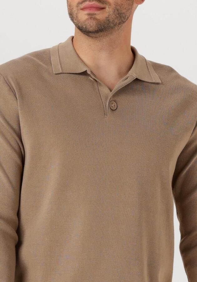 PURE PATH Heren Truien & Vesten Regular Polo Fit Knitwear Beige - Foto 2