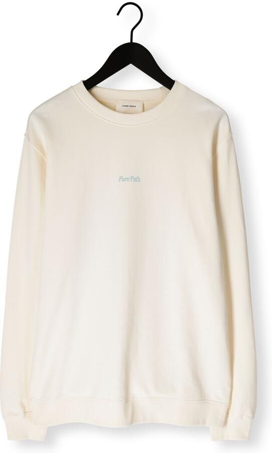 PURE PATH Heren Truien & Vesten Trio Of Flowers Crewneck Creme - Foto 4