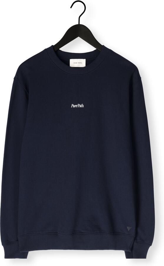 PURE PATH Heren Truien & Vesten Trio Of Flowers Crewneck Donkerblauw - Foto 4