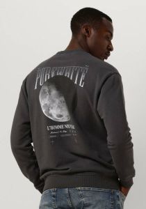 PureWhite Crewneck Sweatshirt met Grote Achterprint Grijs Heren