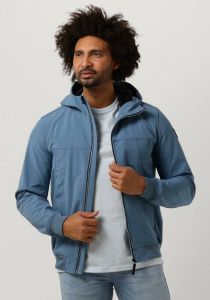 Purewhite Blauwe Jack Softshell Jacket With Rubberbadge At Sleeves