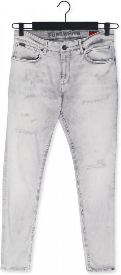 Pure Path Vervaagde Grijze Denim Jeans Gray Heren