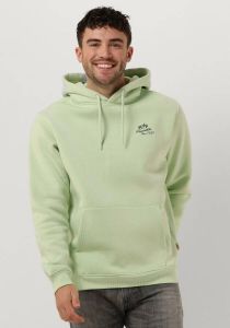 Purewhite Groene Sweater Hoodie With Chest Print
