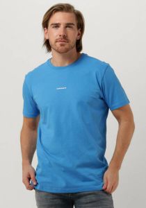 Purewhite regular fit T-shirt van biologisch katoen mid blue