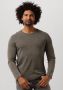 PUREWHITE Heren Truien & Vesten Flat Knitted Shirt With Small Logo On Chest Olijf - Thumbnail 1