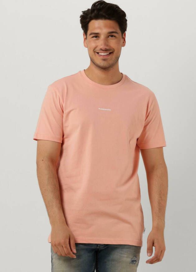 Purewhite regular fit T-shirt van biologisch katoen orange