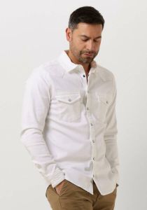 Purewhite Witte Overshirt Denim Shirt With Pressbuttons And Pockets On Chest