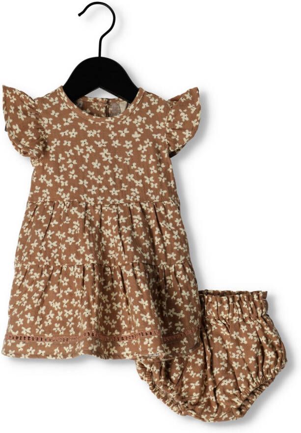 QUINCY MAE Baby Jurken & Rokken Lily Dress + Bloomer Set Bruin