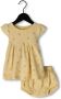 QUINCY MAE Baby Jurken & Rokken Waffle Flutter Sleeve Dress Geel - Thumbnail 1