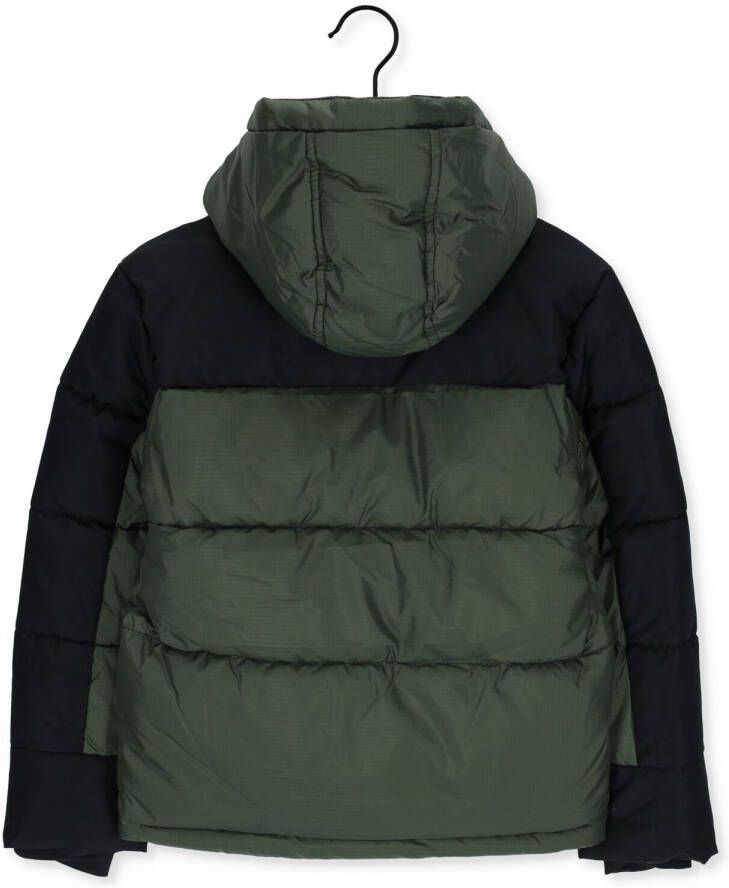 Raizzed gewatteerde winterjas Toledo donkergroen zwart