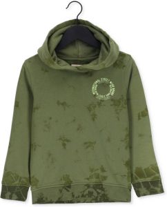 Raizzed hoodie Winston met all over print army groen