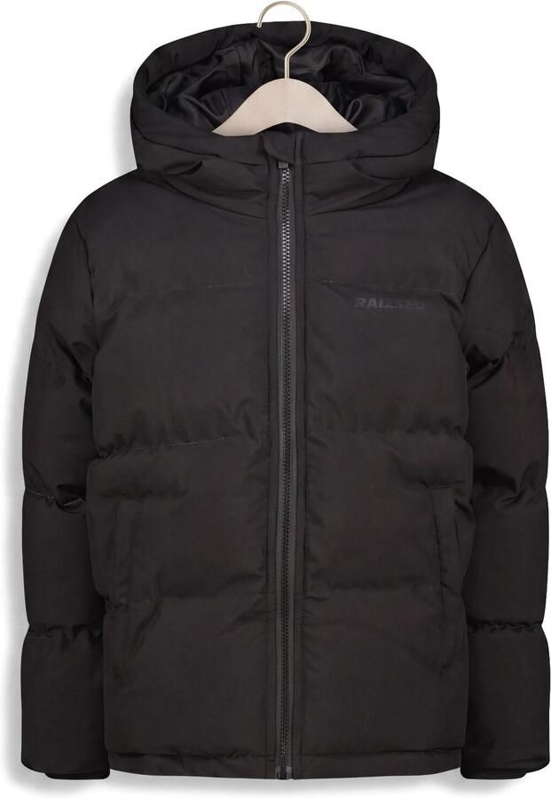 Raizzed winter pufferjas zwart Jongens Polyester Capuchon Effen