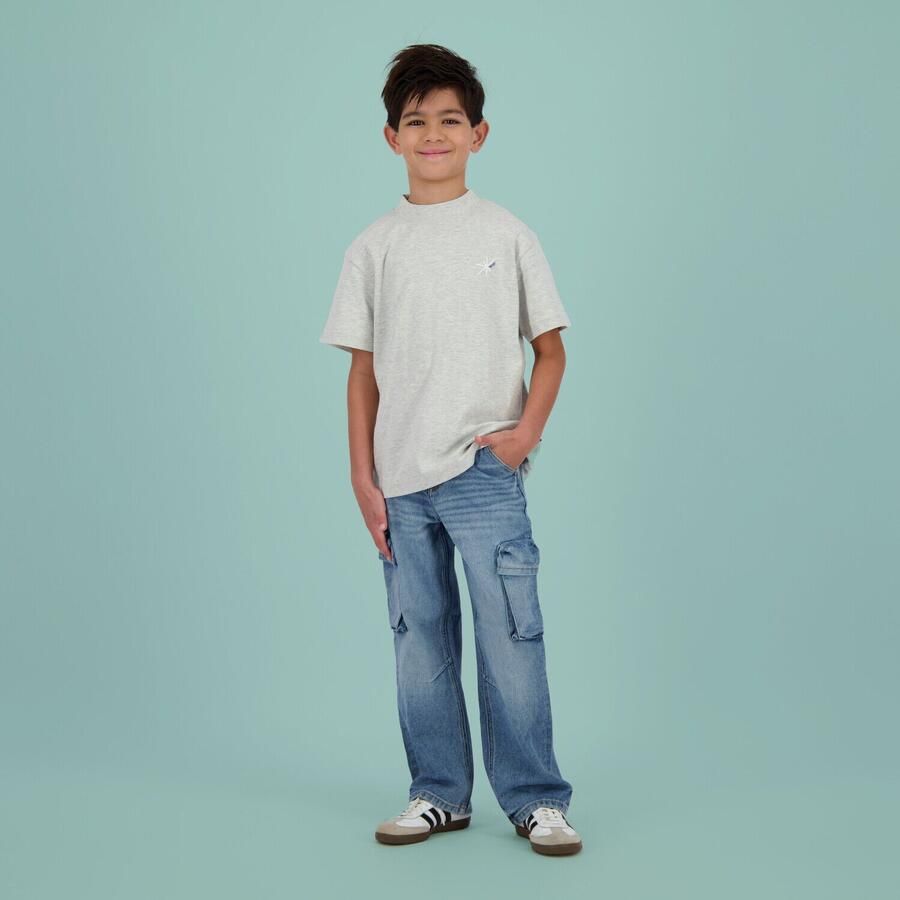 Raizzed loose fit cargo jeans medium blue denim