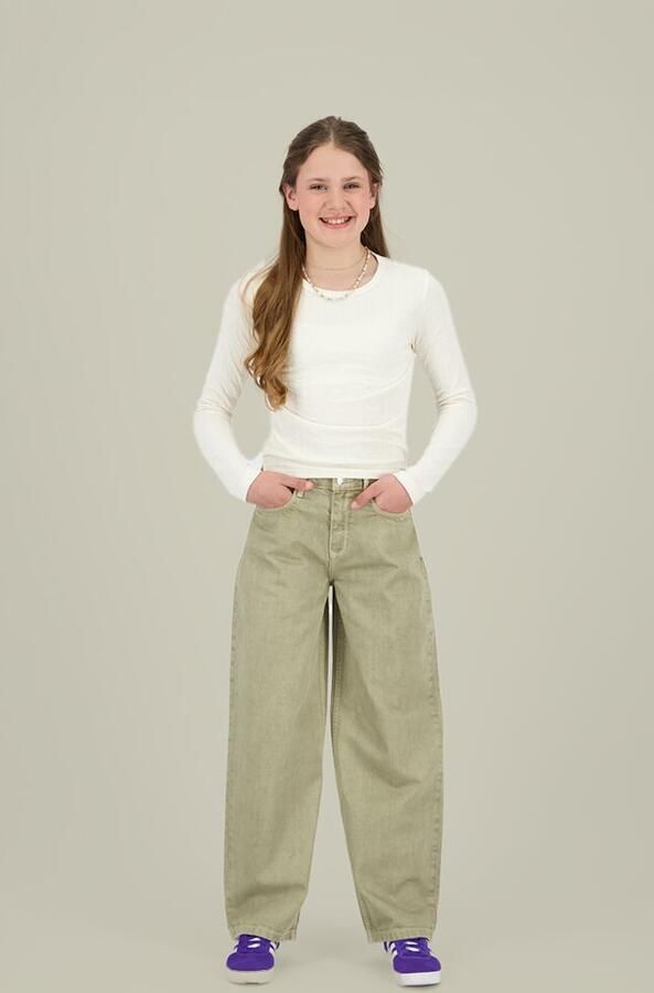 Raizzed high waist wide leg jeans wide leg jeans groen - Foto 4