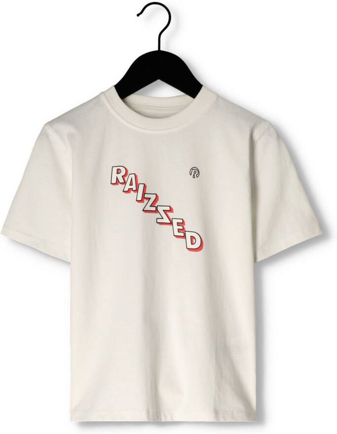Raizzed T-shirt Stanton met logo wit Jongens Katoen Ronde hals Logo 140