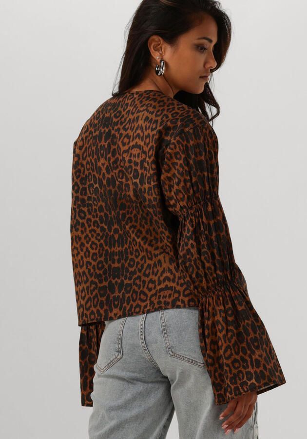 Refined Department Gemma Blouse Lange Mouw Stijlvolle Top Brown Dames - Foto 2